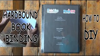 Hardbound Book Binding With Plastic Cover How To  DIY [upl. by Auhsaj]