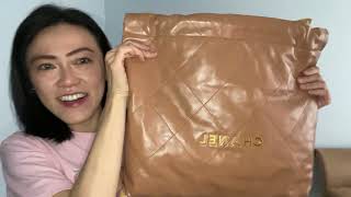 Christmas editionChanel 19 bag review  Unboxing medium Chanel 22 bag [upl. by Princess]