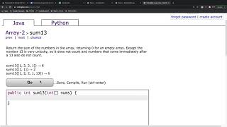 CodingBat Array 2 sum13 [upl. by Kemppe501]