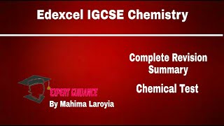 IGCSE EDEXCEL CHEMISTRY Chemical TestEdexcel IGCSE Chemistry Complete Revision Summary [upl. by Robb]