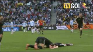 Germany vs Argentina 3rd July 2010 40 Highlights english commentator [upl. by Ihcelek967]