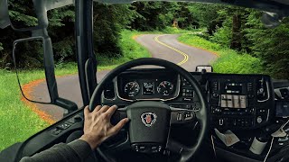 Driving on Sharp Curvy Roads with a Loaded Truck at 70 KM Speed  Truck Road Vlog [upl. by Crowell329]