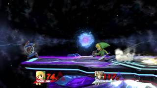 Super Smash Bros U  Toon Link vs Link Player vs Amiibo at Final Destination [upl. by Binni]