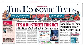 30 October 2024  The Economic Times Newspaper  Profitnama  Daily Finance amp Business News Analysis [upl. by Iyre]