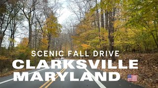 Scenic Fall Drive  Clarksville Maryland USA [upl. by Sirronal]