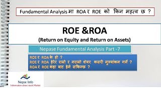 ROE and ROA Nepse Fundamental Analysis Part7 [upl. by Annyrb]