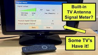 Your Television might have a Builtin Signal Meter for Free OTA Antenna TV Find Out How to Check [upl. by Anomer639]