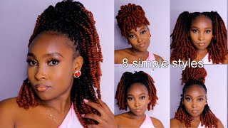 DIY EASY amp NEAT NUBIAN TWISTS AND 8 STYLING IDEAS [upl. by Clarita]