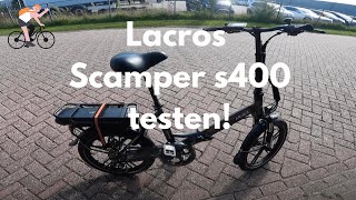 De BESTE VOUWFIETS  Lacros scamper S400 elektrische vouwfiets review [upl. by Eiba]