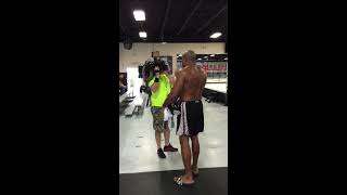 Shannon Briggs arrives to gym [upl. by Assillam]