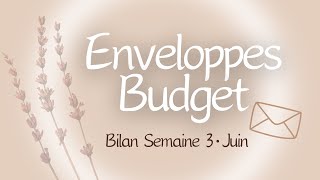 ENVELOPPES BUDGET • Bilan amp Défis Semaine 3 Juin  Remplissage S4 ✨ [upl. by Meehyrb]