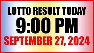 Lotto Result Today 9pm Draw September 27 2024 Swertres Ez2 Pcso [upl. by Obie146]