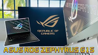 UNBOXING ASUS ROG ZEPHYRUS G15 2021 156INCH GAMING LAPTOP  FREE GIFT BAG [upl. by Alyks]