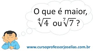 DESIGUALDADE MATEMÁTICA  O QUE É MAIOR  PROFESSOR JOSELIAS [upl. by Ettenirt]