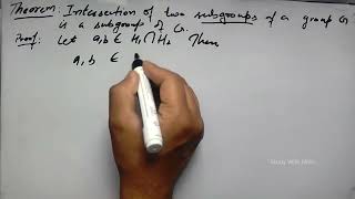 Intersection of two subgroups of a group G is a subgroup of G [upl. by Elocel]