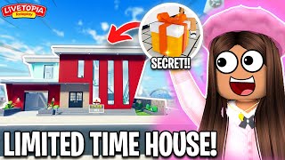 NEW FREE HOUSE SECRET in LIVETOPIA Roleplay ROBLOX Update 136 [upl. by Docilla]