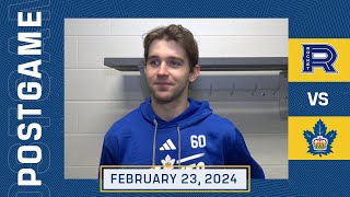 Toronto Marlies Media Availability  Postgame vs Laval Rocket  February 23 2024 [upl. by Eiralih]