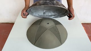 Outstanding works of art from cement and cardboard  how to shape plant pots from aluminum pans [upl. by Mott]