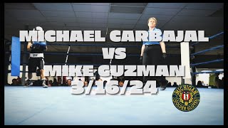 FIGHT OF THE NIGHT Michael Carbajal vs Mike Guzman West Michigan Golden Gloves Finals 31624 [upl. by Tenner]