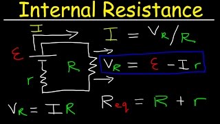 Internal Resistance of a Battery EMF Cell Terminal Voltage Physics Problems [upl. by Ilrebmik840]