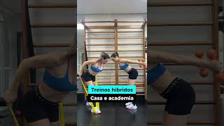 Exercícios para braços gordos e flácidos faixa elástica e halter personalonline treinodebraços [upl. by Adnertal]