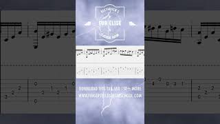 Fur Elise Classical Guitar Tab  PART 1 [upl. by Boyt]