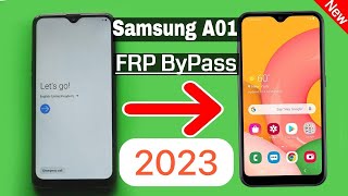 Samsung A01 A015 FRP BYPASS GOOGLE ACCOUNT REMOVE 2023 Without PC [upl. by Notffilc]