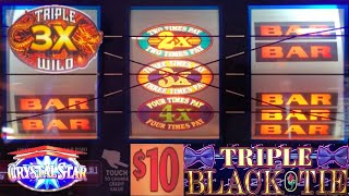 BEAUTIFUL 2x3x4x5x Super Lucky Times Pay slot  10 Triple Black Tie  Crystal Star Deluxe slot play [upl. by Aerbma]