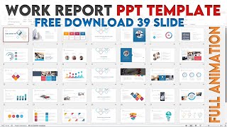 Free Download PPT Template Work Report 39 Slides [upl. by Ellohcin]