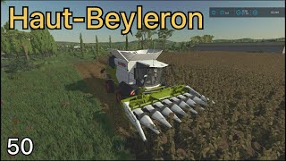 Using The Corn Header For The First Time  HautBeyleron Ep 50  FS 22 [upl. by Aylad833]