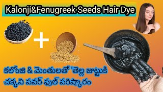 Natural KalonjiampFenugreek Seeds Hair Dye  కలోంజి amp మెంతులతో హెయిర్ డై Natural ArunasMagazine [upl. by Yearwood]