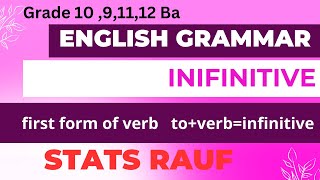 the infinitive English grammar statsrauf [upl. by Aihk54]