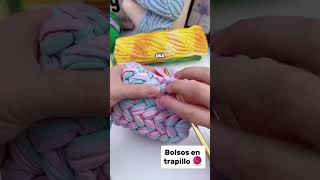 TE GUSTARÍA APRENDER A TEJER BOLSOS EN TRAPILLO [upl. by Dnomyar]