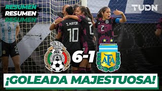 Resumen y goles  México 61 Argentina  Amistoso femenil Internacional  TUDN [upl. by Noeht]