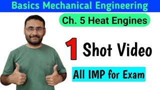 Heat Engine  One Shot  imp Video  Basic Mechanical engineering  BTech 1st year [upl. by Yearwood99]