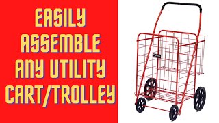 How to Easily Assemble Wheels on Any Utility Cart [upl. by Chenee188]