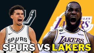 Lakers vs Spurs LeBron James and Victor Wembanyama Face Off in Epic Showdown [upl. by Renrew]