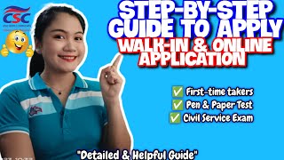 PAANO MAGFILE PARA SA CIVIL SERVICE EXAM 2024 WALKIN amp ONLINE APPLICATION  NAYUMI CEE 💯 [upl. by Gregorius]