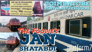 Train Journey  Coimbatore to Mayiladuthurai by 12084 Jan Shatabdi Express in Second Jan Chair Car [upl. by Mehetabel]