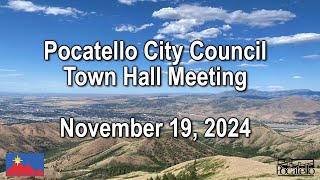 Pocatello City Council Town Hall Meeting 11 19 24 [upl. by Noyr]