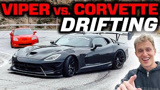 DODGE VIPER VS CORVETTE Z06  TEARING UP EUROPEAN MOUNTAINROADS [upl. by Hadik755]