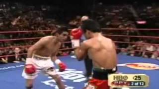 Erik Morales gives Manny Pacquiao a Boxing Lesson 1 of 3 [upl. by Yardley903]