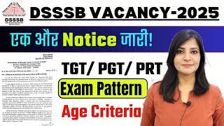 DSSSB 2025 Notification  DSSSB 20000 Vacancy DSSSB PRTTGT PGT Recruitment dsssb2025 dsssb [upl. by Nomelif]