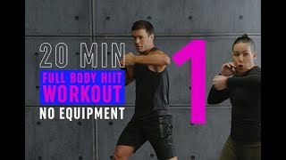 20 Min Full Body HIIT Workout 1  Intense Fat Burning amp Toning Cardio  No Equipment [upl. by Atirhs]