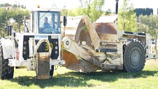 2001 Terex TS14 G Motor Scraper Operating  Linton Contracting at Southern Field Days in Waimumu [upl. by Ahsrat502]