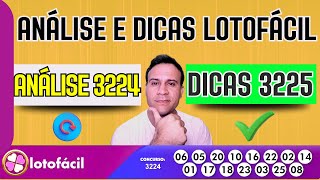 Dicas Lotofacil 3225  Analise Resultado 3224 [upl. by Dnomder]