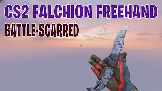 Falchion Knife Freehand BattleScarred  CS2 Skin Showcase 355 [upl. by Aime39]