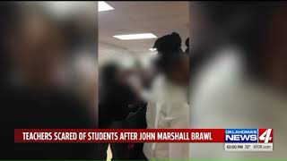 Caught on Camera Fight at OKC middle school injures teacher [upl. by Piderit480]