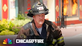 Ritter Gets Thrown Out a Window of a Burning Building  Chicago Fire  NBC [upl. by Mikeb]