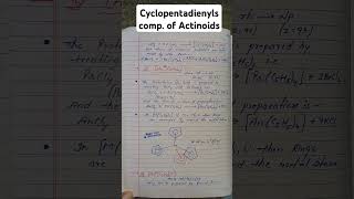 Mscchemistry Topic Cyclopentadienyls comP Of actinides rajatvats21Education HANDWRITTENNOTES [upl. by Aidam720]